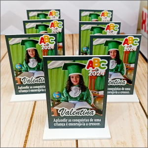Mini display PVC e Adesivo vinil 10x7cm   Corte reto + suporte de sustentação